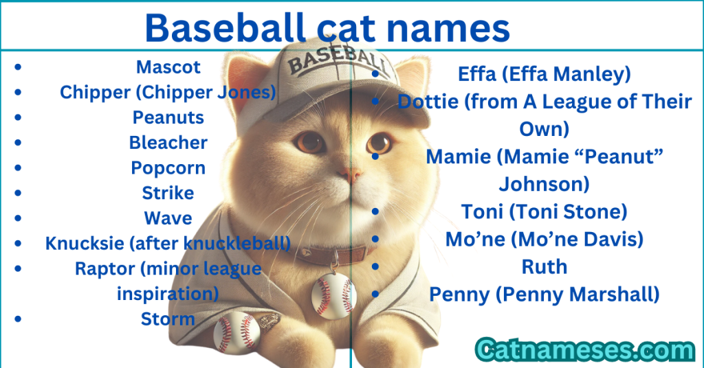 baseball cat names